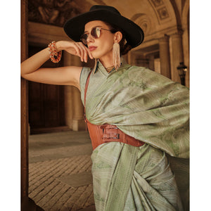 green-woven-satin-saree-with-tassels-1