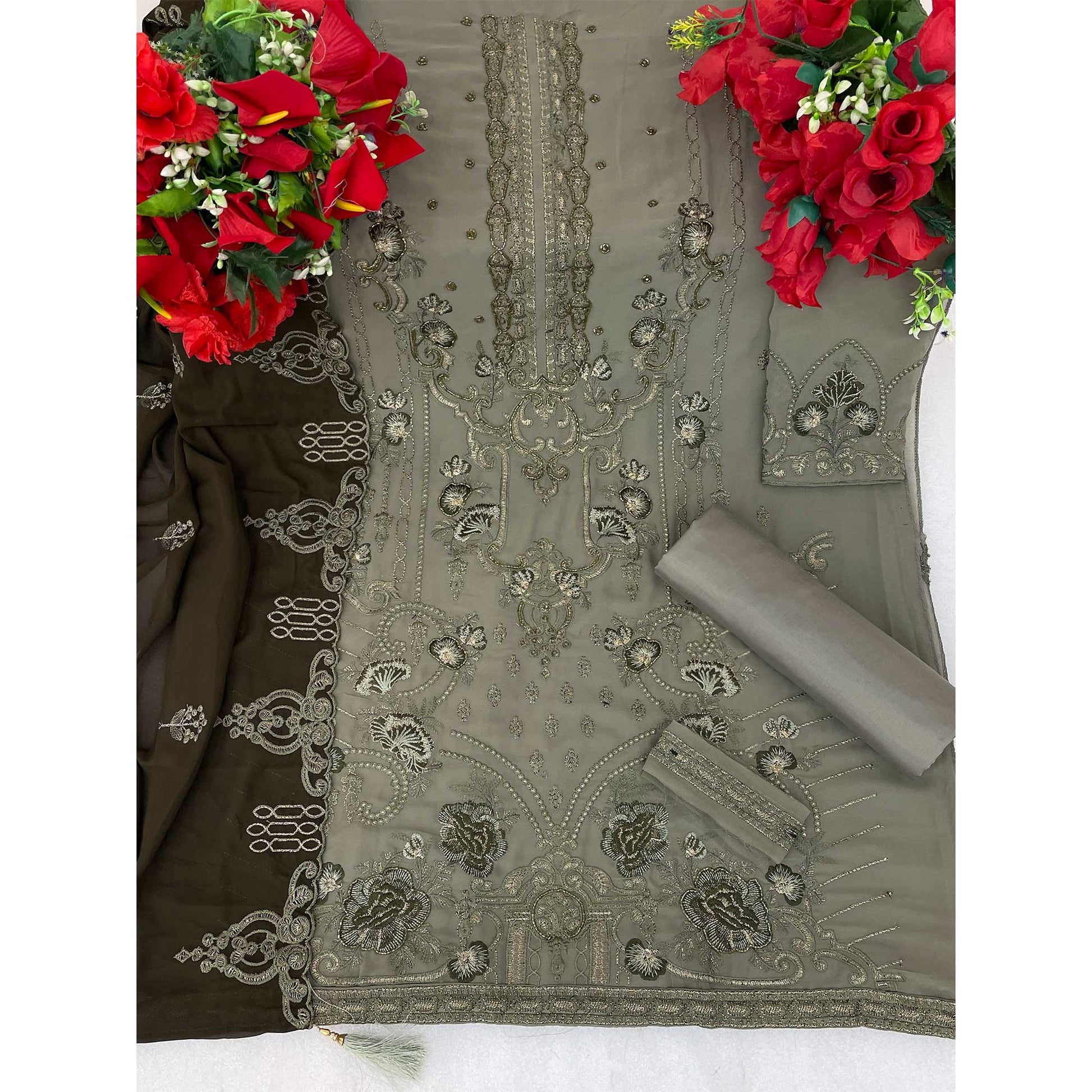 green-floral-embroidered-georgette-semi-stitched-pakistani-suit-9