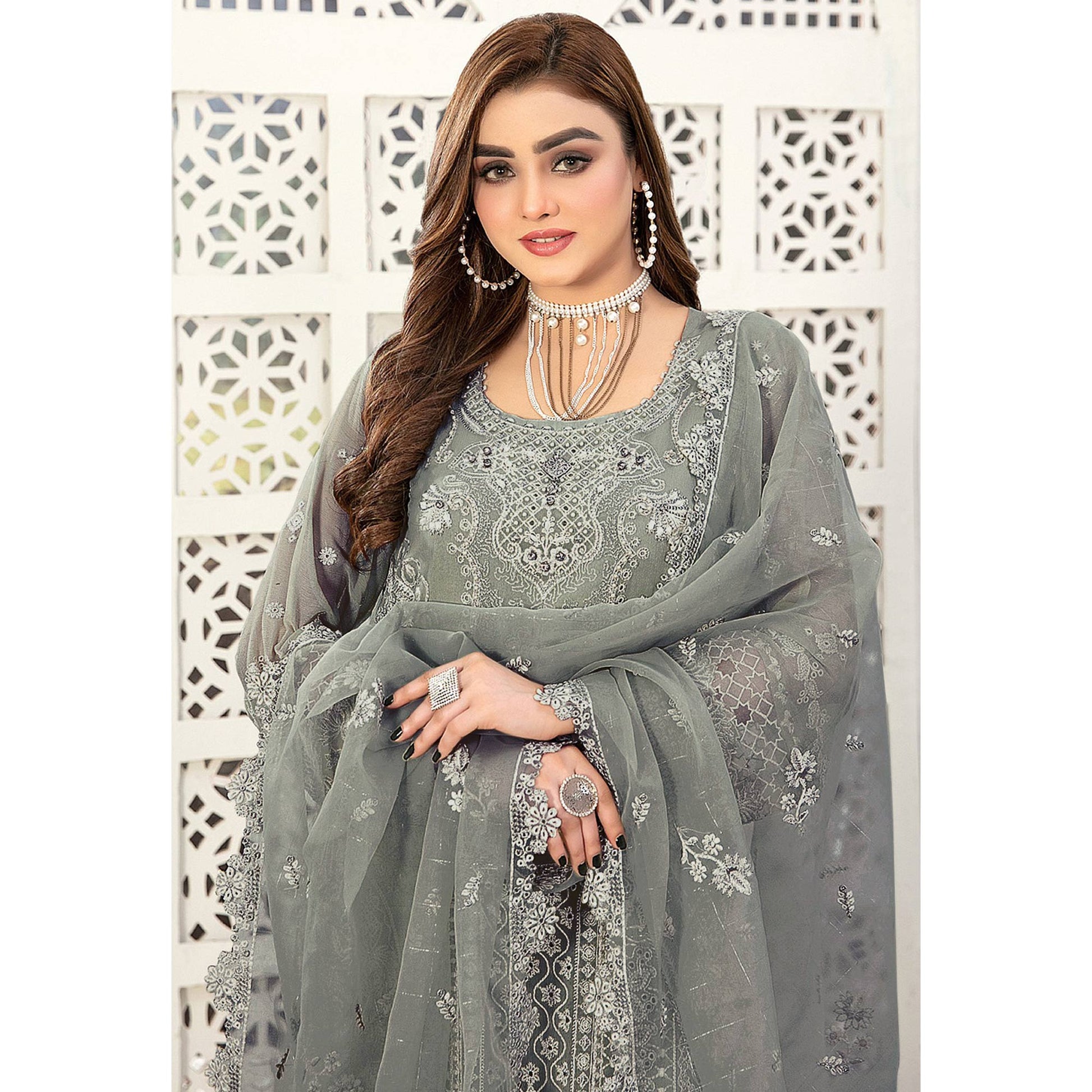 green-floral-embroidered-georgette-semi-stitched-pakistani-suit-8