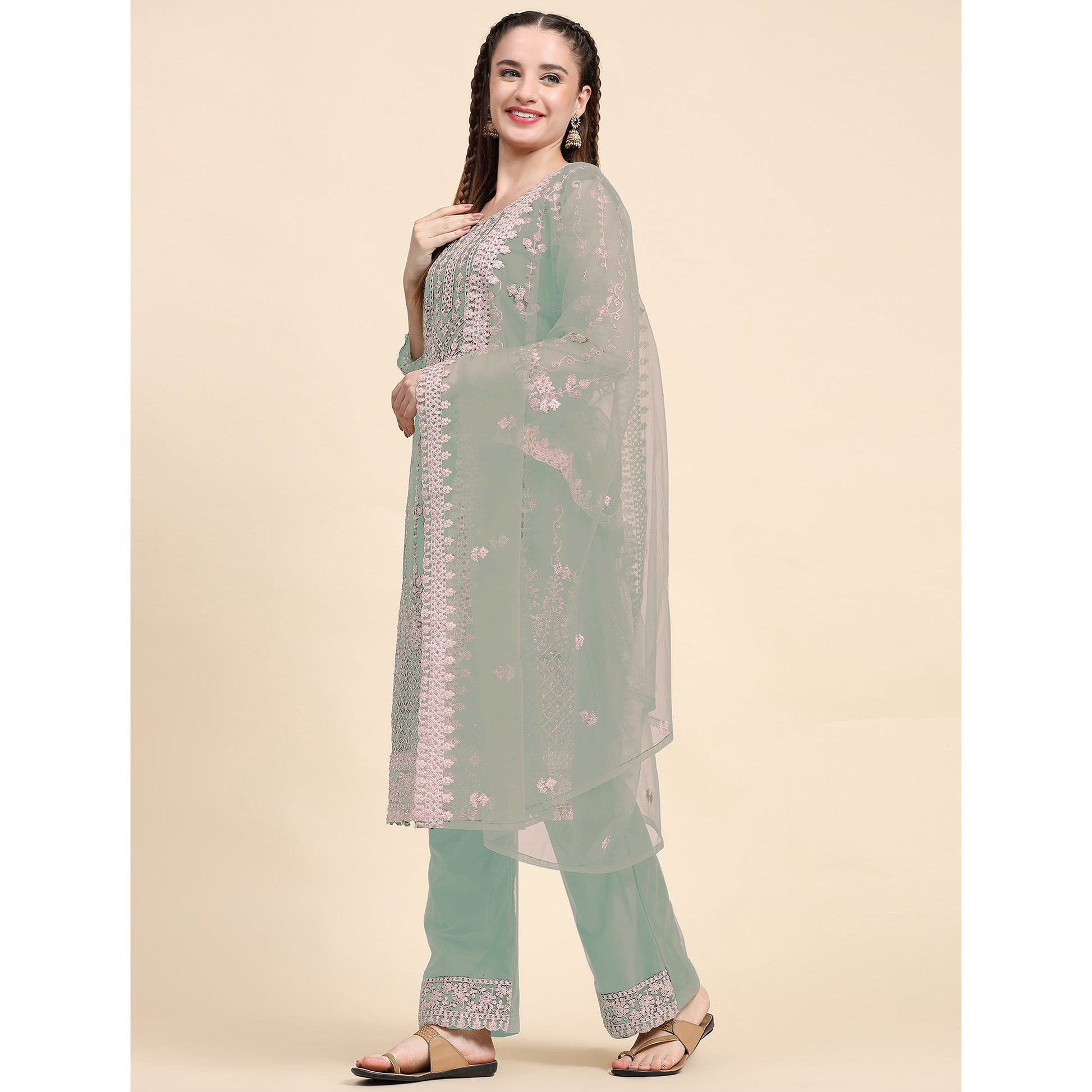 green-sequins-embroidered-net-semi-stitched-pakistani-suit