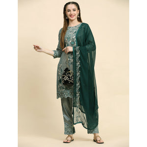 green-floral-embroidered-georgette-semi-stitched-pakistani-suit