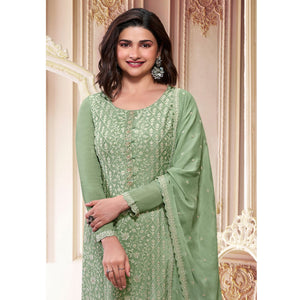 green-embroidered-with-diamond-work-chinon-silk-semi-stitched-suit