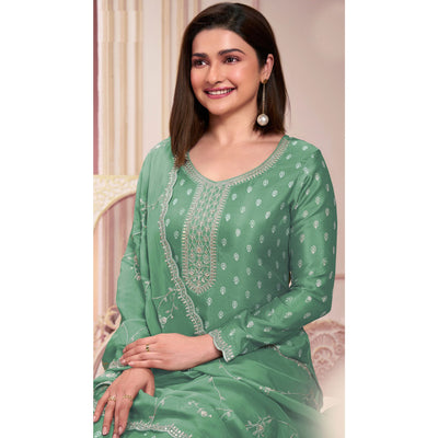 green-floral-sequins-embroidered-silk-georgette-semi-stitched-salwar-suit