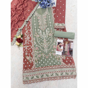 green-copper-rust-floral-sequins-embroidery-vichitra-silk-semi-stitched-pakistani-suit