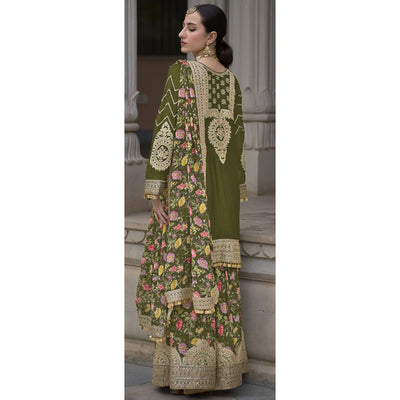 green-floral-sequins-embroidered-chinon-salwar-suit