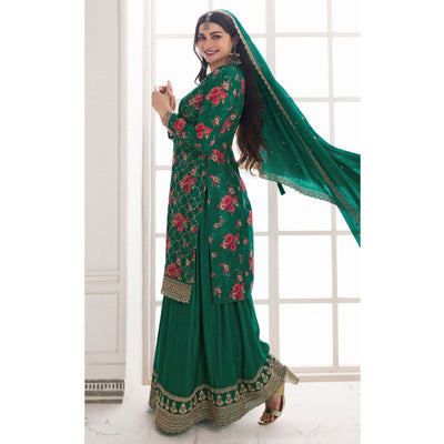 green-embroidered-chinon-semi-stitched-dress-material