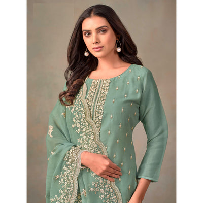 green-floral-sequins-embroidered-organza-semi-stitched-salwar-suit