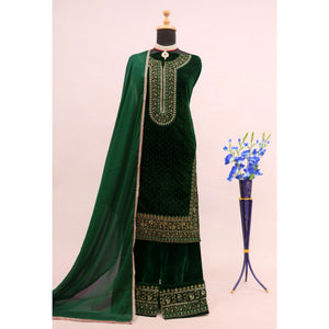 green-embroidered-velvet-semi-stitched-salwar-suit