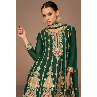 green-floral-embroidered-georgette-semi-stitched-suit-8