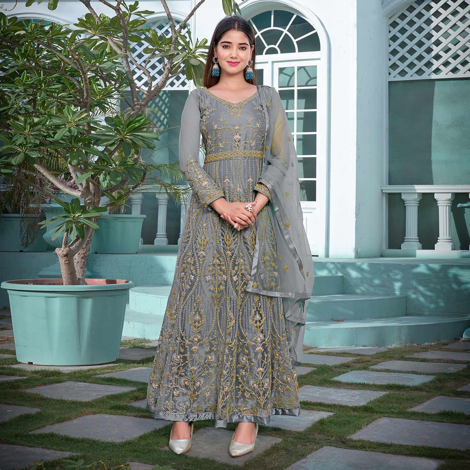 grey-floral-sequins-embroidered-net-semi-stitched-anarkali-suit