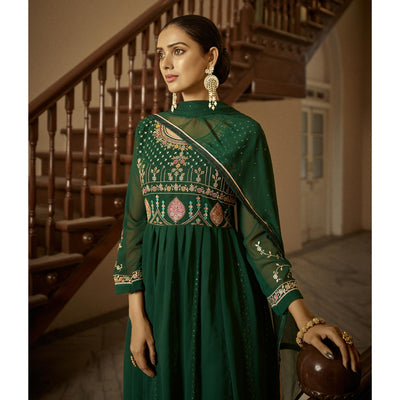 green-floral-sequins-embroidered-georgette-semi-stitched-anarkali-suit