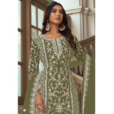green-floral-embroidered-net-semi-stitched-suit-2