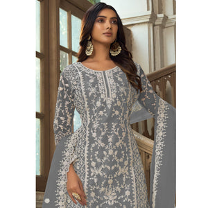 grey-floral-embroidered-net-semi-stitched-suit-1