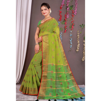 orange-floral-woven-cotton-silk-saree-with-tassels-6