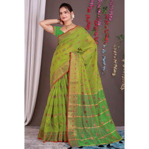 yellow-floral-woven-cotton-silk-saree-with-tassels-10