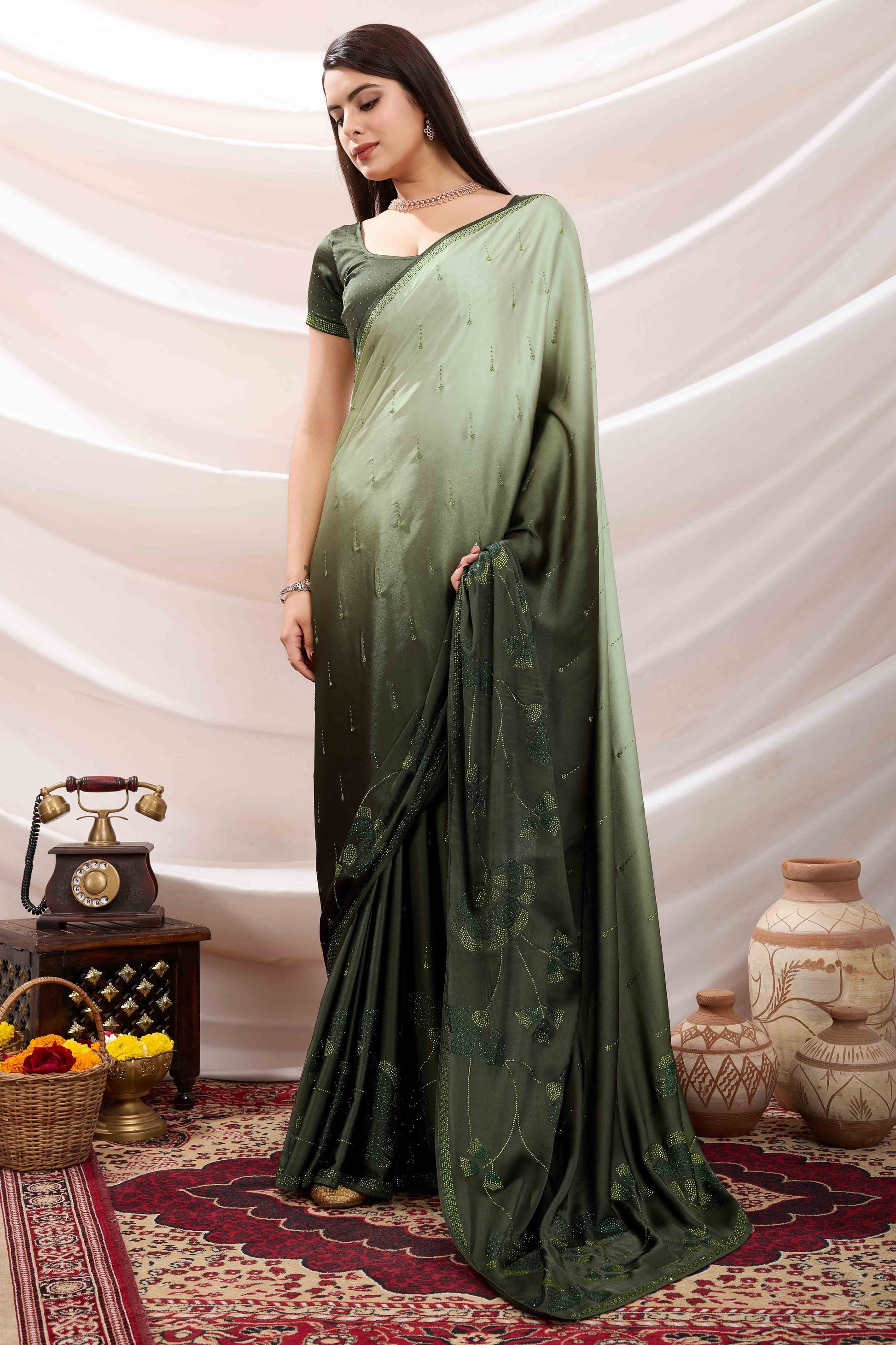 green-floral-swarovski-work-satin-saree-27