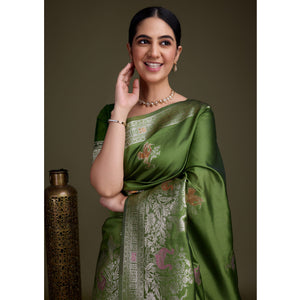 green-floral-design-woven-banarasi-silk-saree