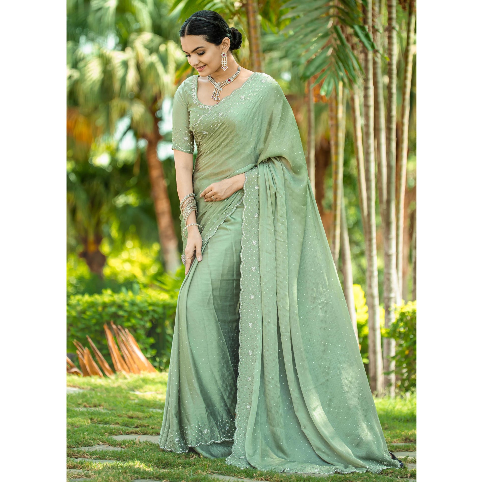 green-embellished-satin-saree-with-stones-work
