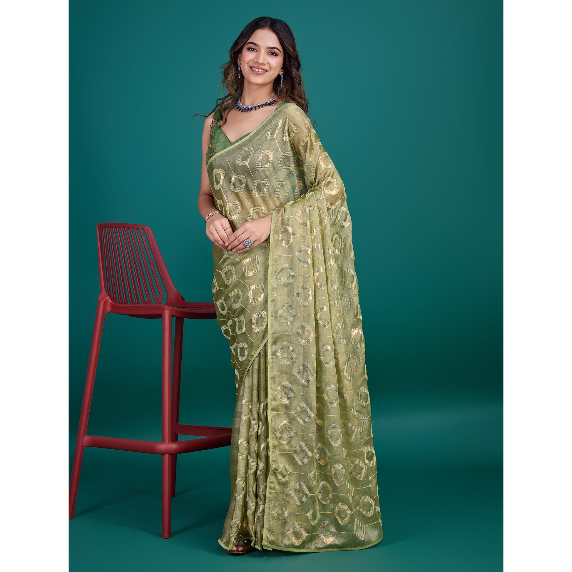 green-sequin-embroidered-georgette-saree