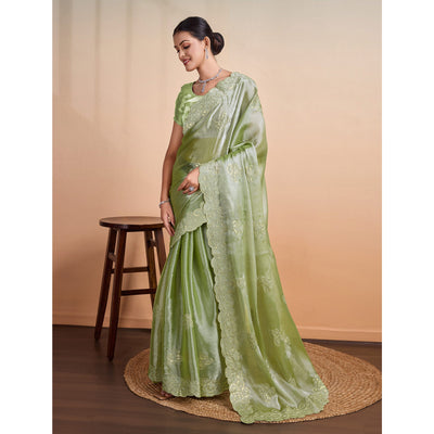 green-sequins-embroidered-organza-saree-3