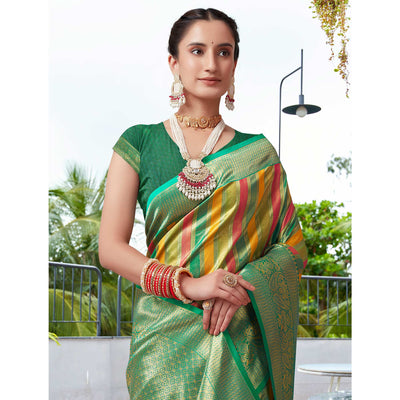 green-floral-woven-kanjivaram-silk-saree-1