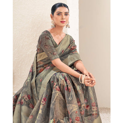 grey-floral-digital-printed-tissue-saree-with-tassels