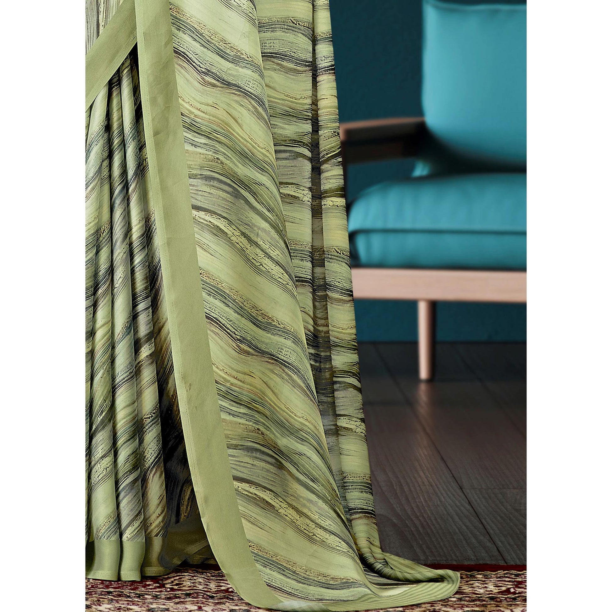 green-digital-printed-satin-saree-1