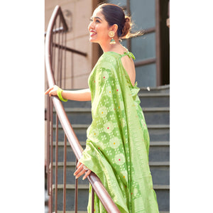 green-woven-cotton-silk-saree-with-tassels-17