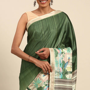 green-digital-printed-cotton-silk-saree-4