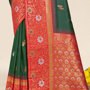 green-floral-woven-banarasi-silk-saree-19