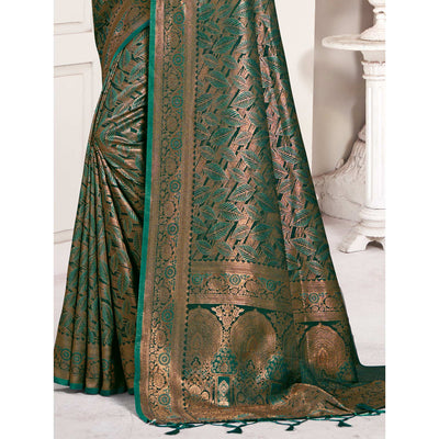green-woven-banarasi-silk-saree-with-tassels-15