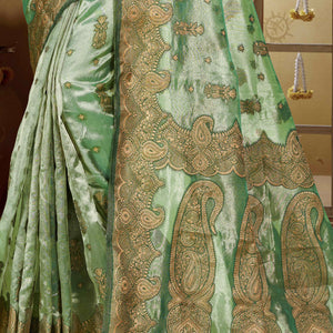 green-paisley-pattern-woven-organza-silk-saree-6
