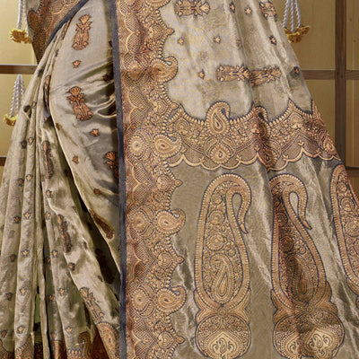 grey-paisley-pattern-woven-organza-silk-saree