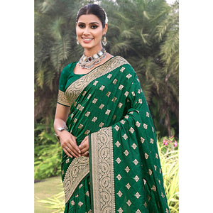 28green-floral-woven-kanjivaram-silk-saree-with-tassels
