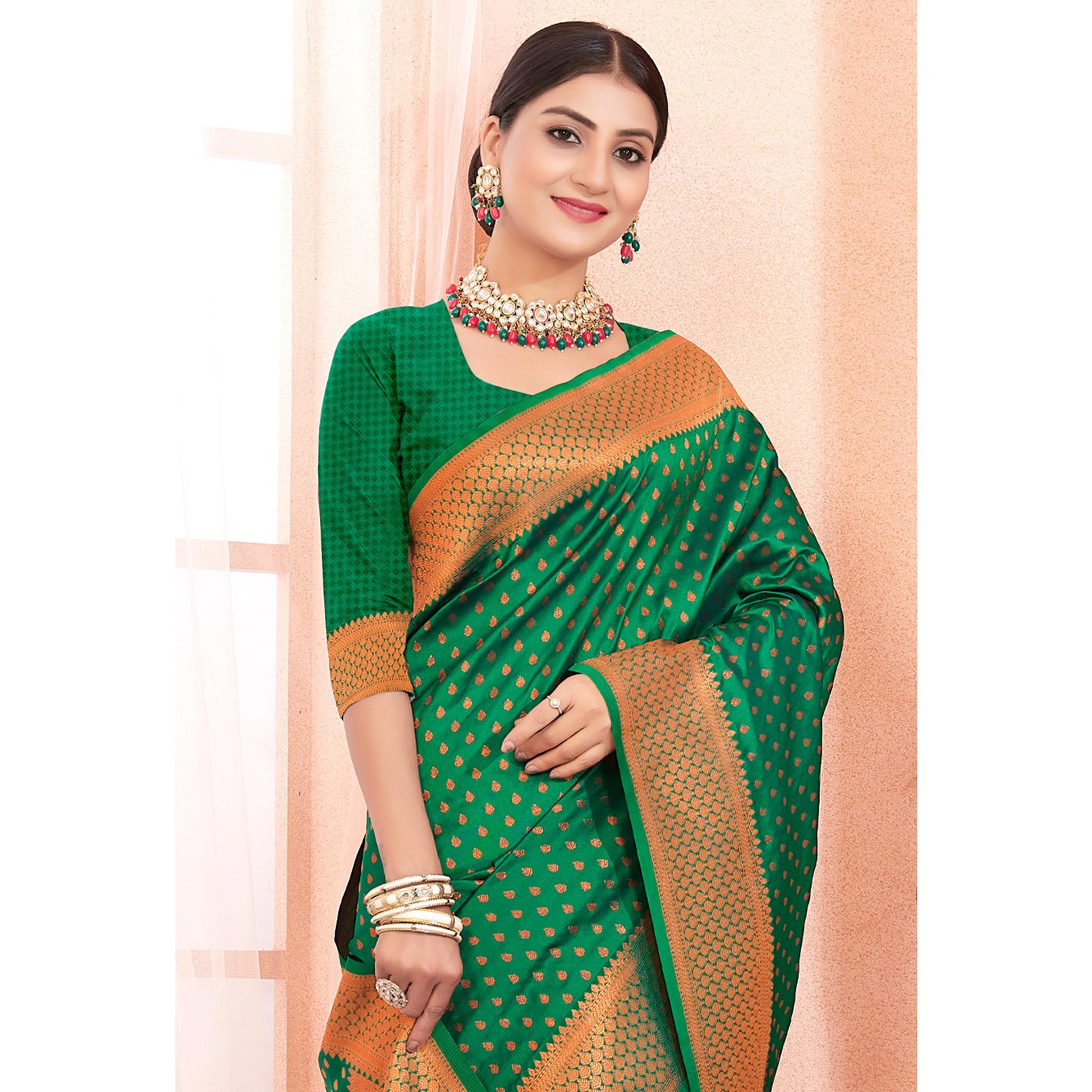 green-woven-banarasi-silk-saree-with-tassels-12