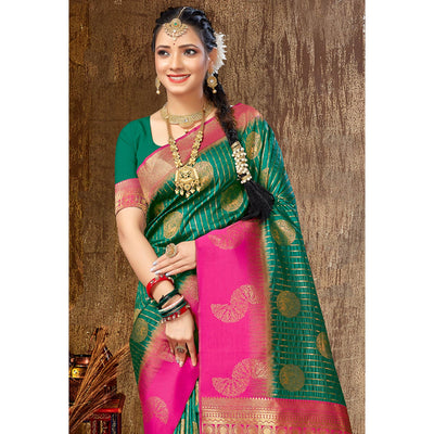 73green-woven-banarasi-silk-saree-with-tassels