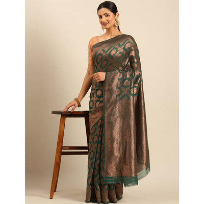 20green-floral-woven-cotton-silk-saree-4