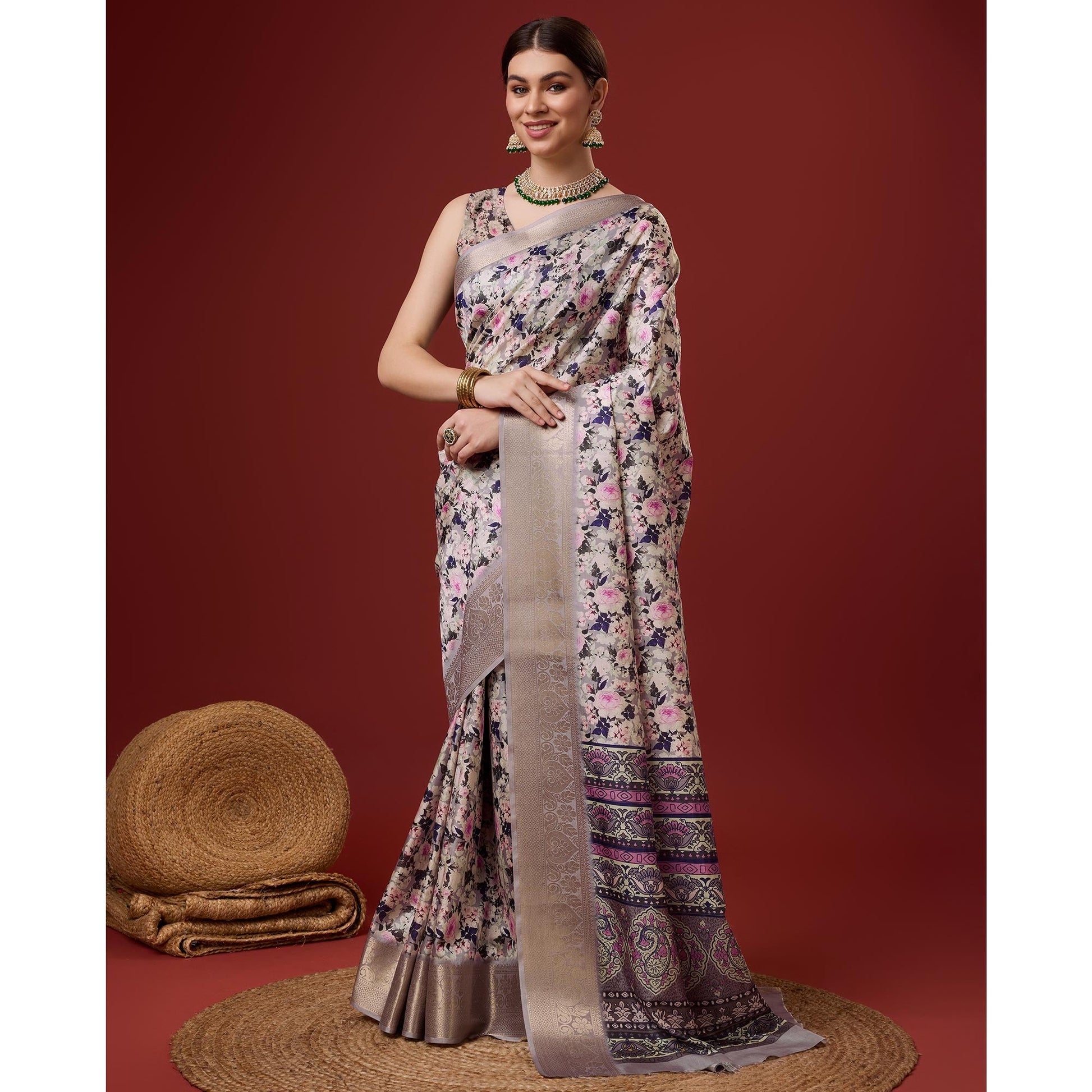 grey-digital-printed-cotton-silk-saree-with-border