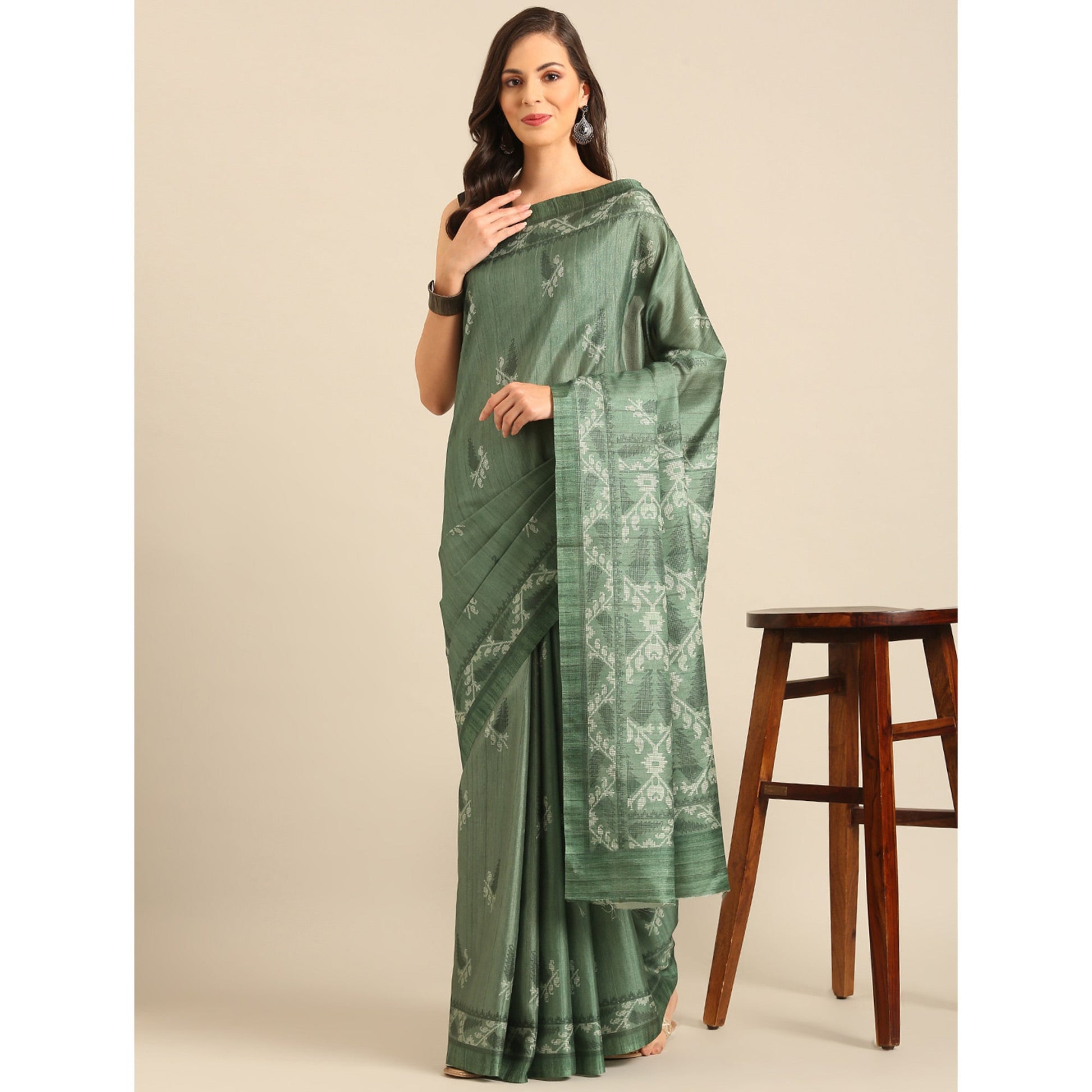 green-digital-printed-cotton-saree