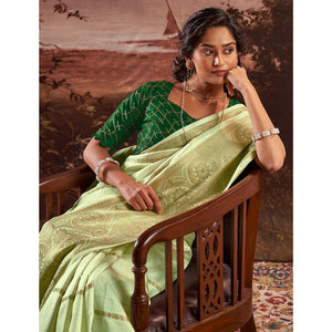 green-woven-cotton-silk-saree-12