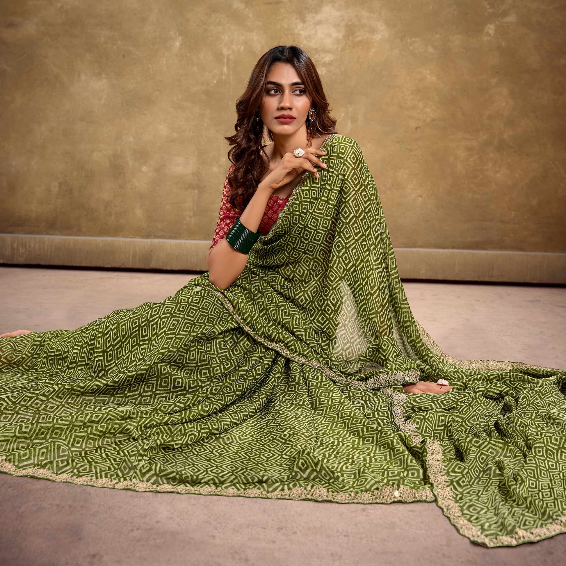 green-printed-chiffon-saree-with-sequins-border-1