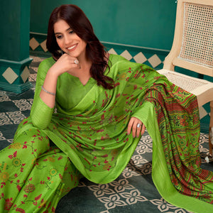 12green-floral-printed-linen-saree