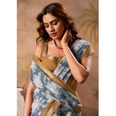 grey-floral-printed-pure-cotton-saree-1