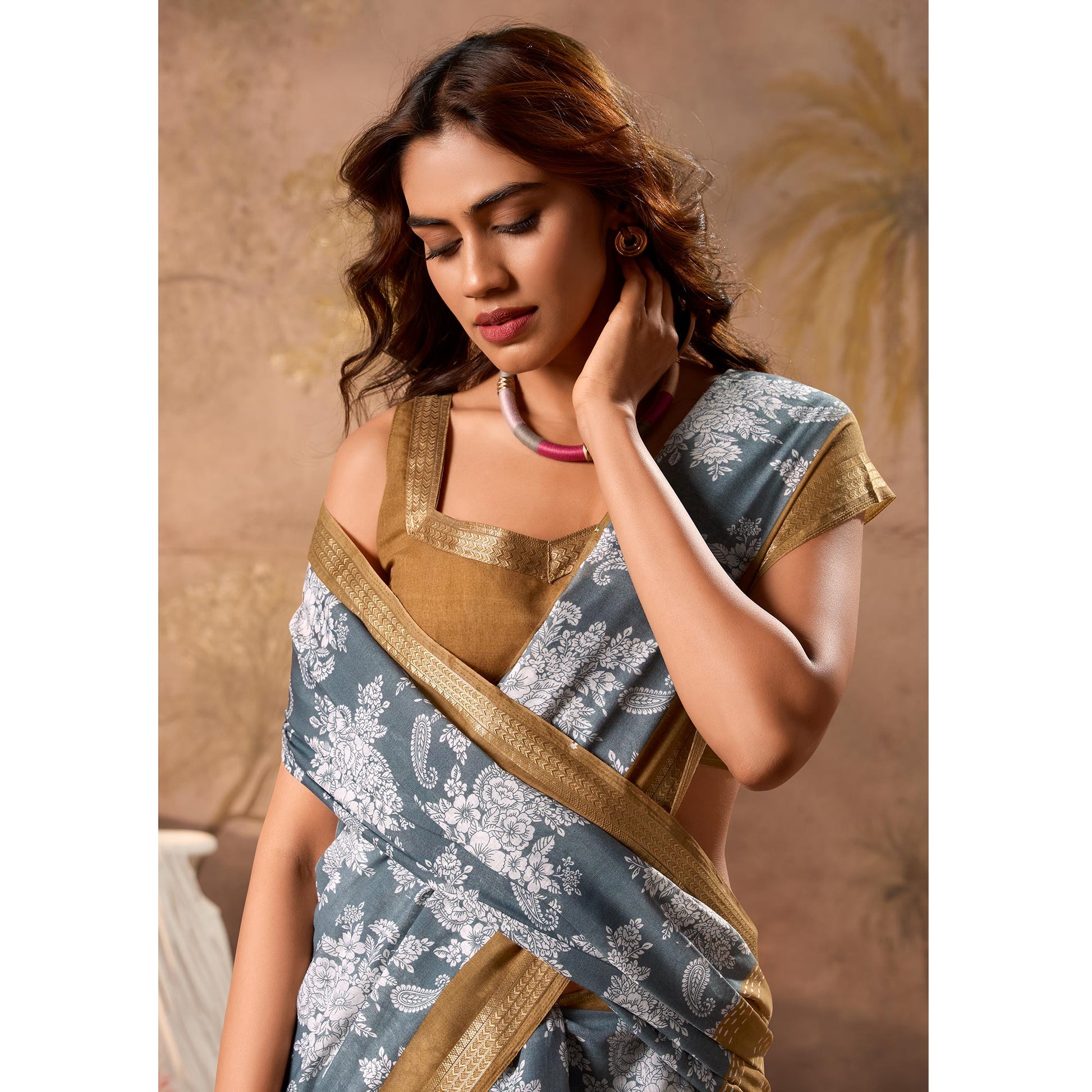 grey-floral-printed-pure-cotton-saree-1