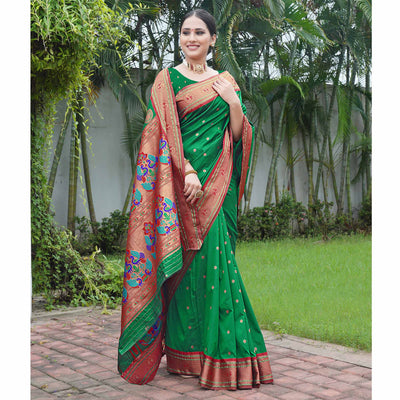green-woven-paithani-art-silk-saree-1
