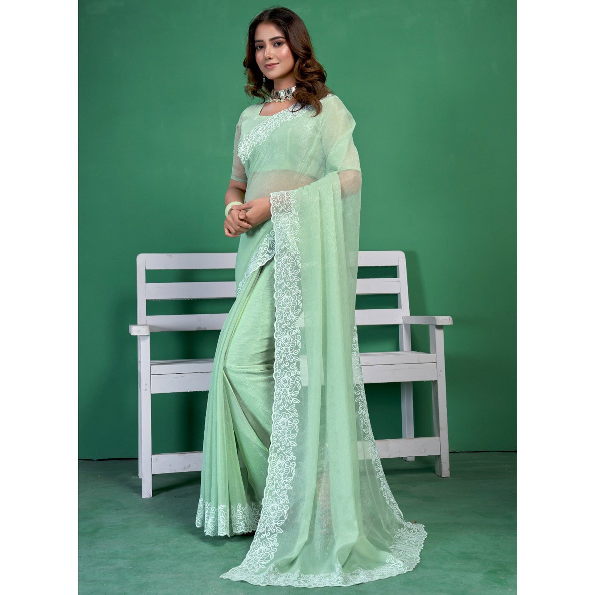green-chiffon-saree-with-embroidered-border