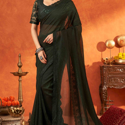 green-embroidered-crunchy-soft-net-saree-with-embellished-border