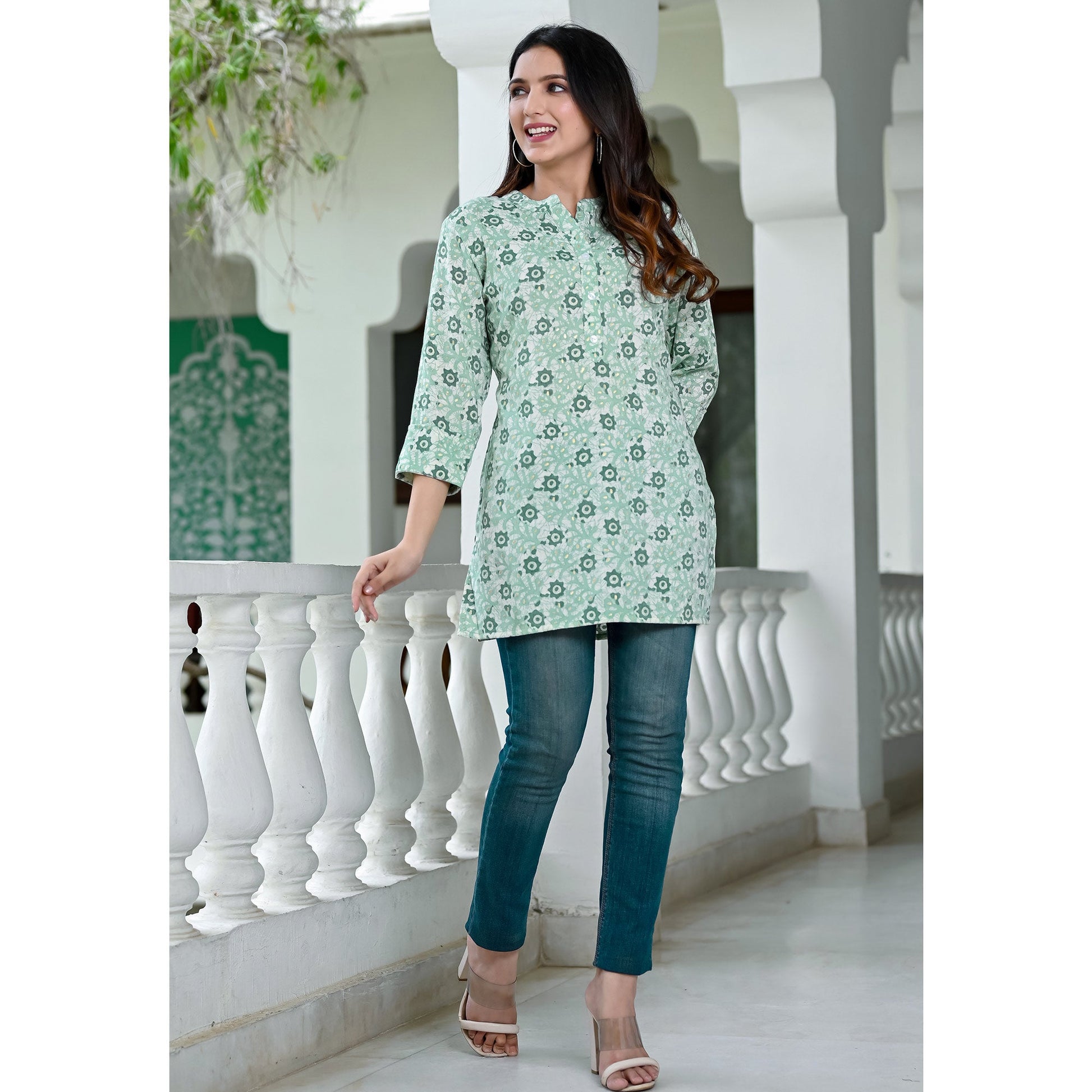 green-floral-foil-printed-rayon-top-1