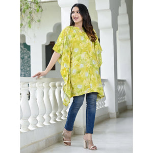 green-floral-foil-printed-rayon-kaftan