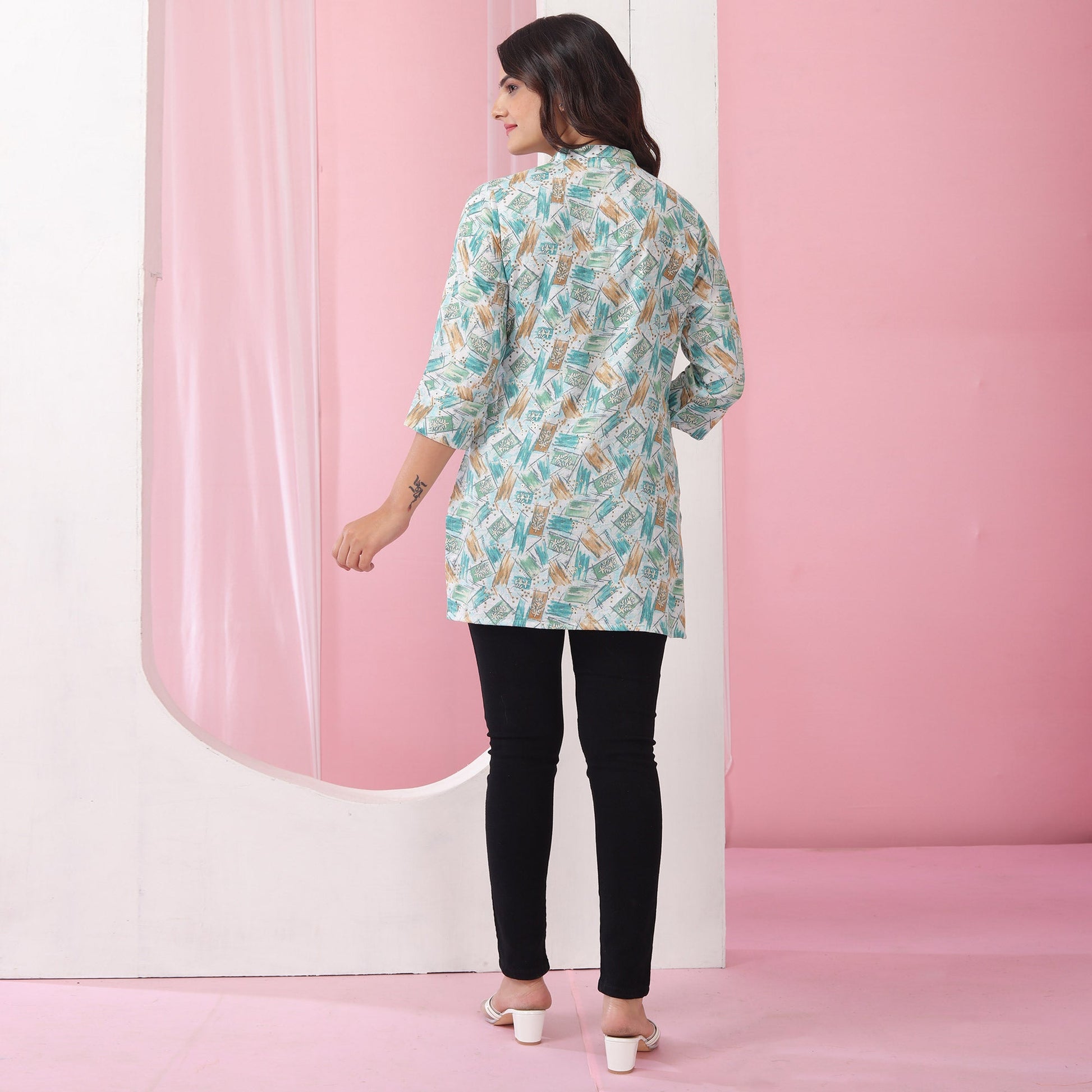 green-foil-printed-rayon-top